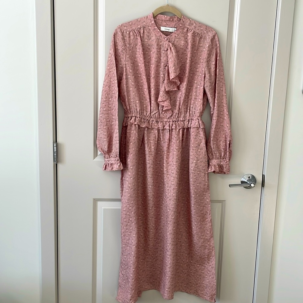 Coach Raffled Silk Dress, size 4